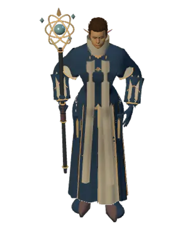 Female Elven Druid with a staff in Arena Medieval