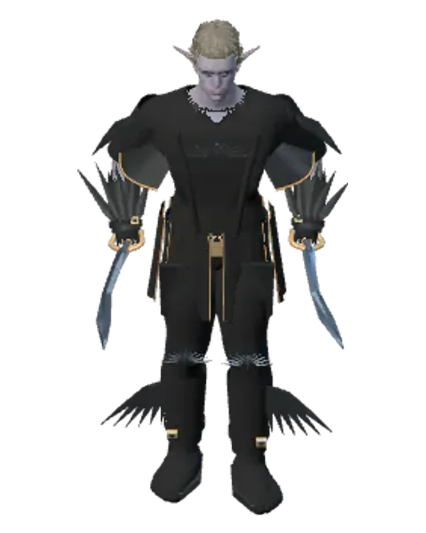 Elf with actual equipment from the game