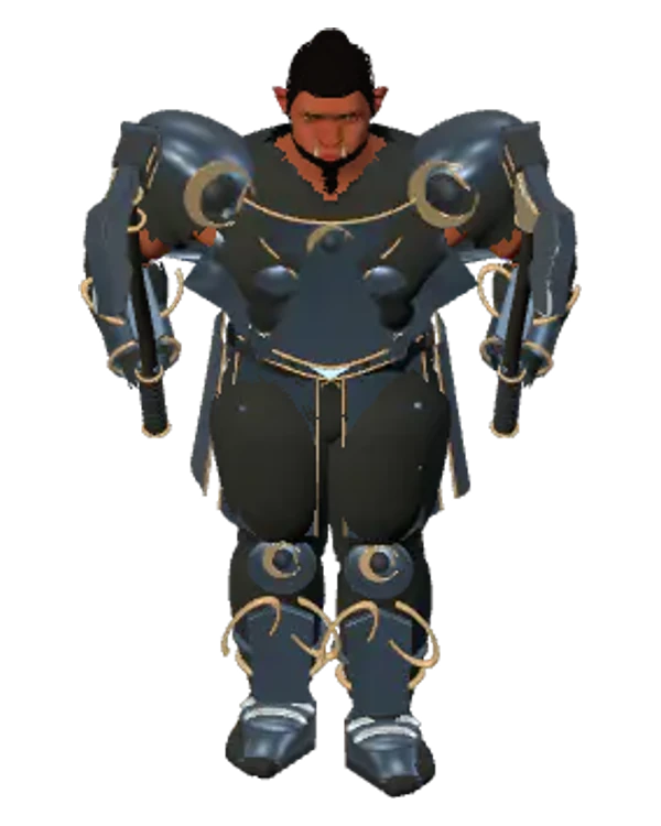 Orcs character wearing actual Arena Medieval equipment